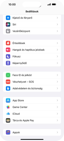 Válaszd az Appok lehetőséget.