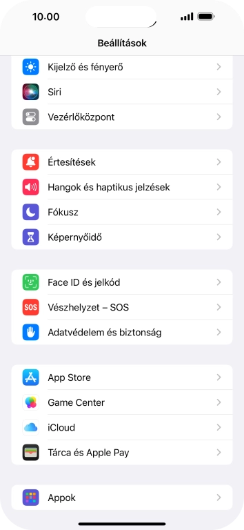 Válaszd az Appok lehetőséget.