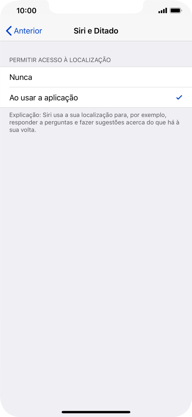 Prima a definição pretendida para ativar ou desativar a função.