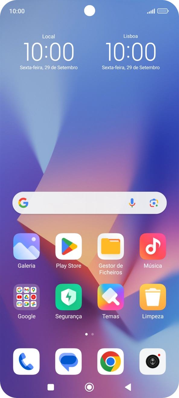 Prima o ícone de chamada.