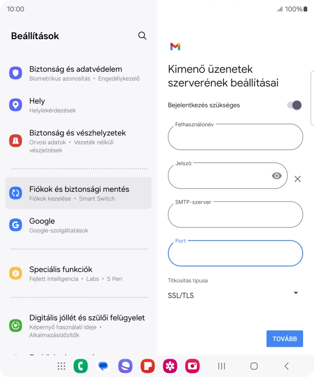 Válaszd a TOVÁBB lehetőséget.