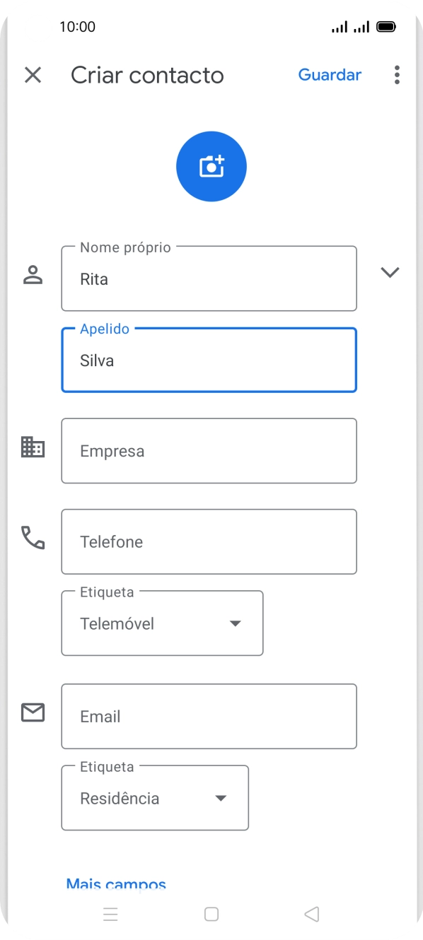 Prima Telefone e introduza o número de telefone pretendido.