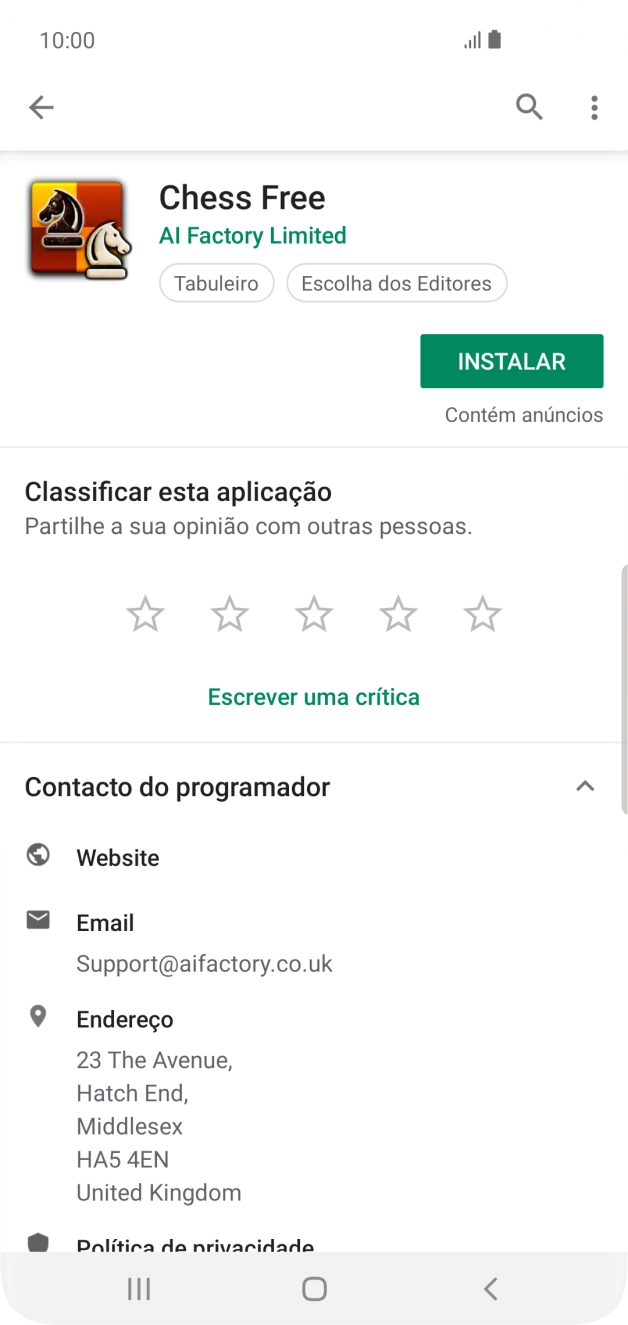 Prima a tecla de início para terminar e voltar ao ecrã inicial.