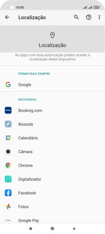 Prima a app pretendida.