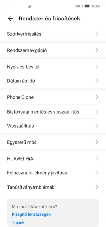 Válaszd a Visszaállítás lehetőséget.