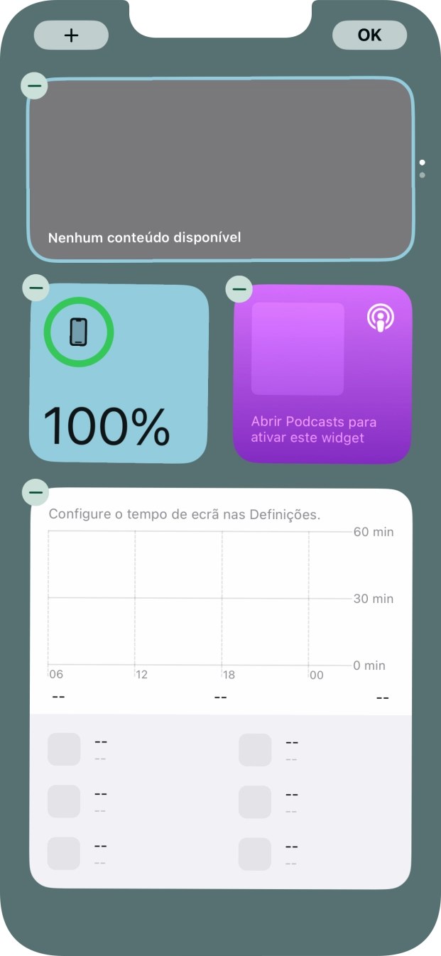 Prima o ícone para adicionar.