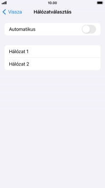 Ha kikapcsolod a funkciót, válaszd a kívánt hálózatot.