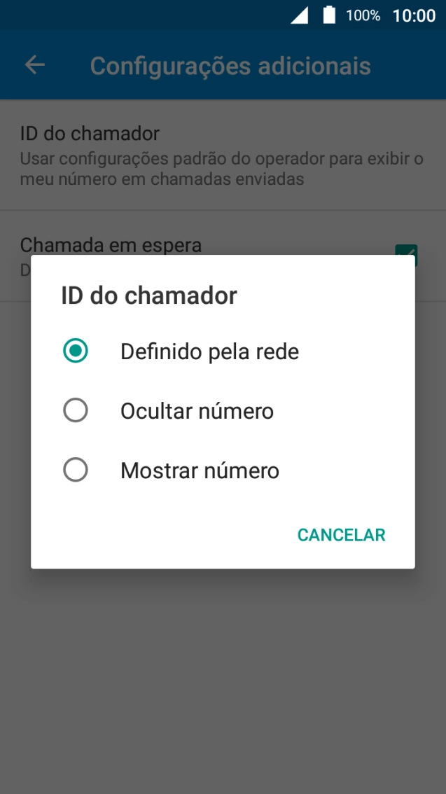 Prima Mostrar número para ativar a visualização do seu número.