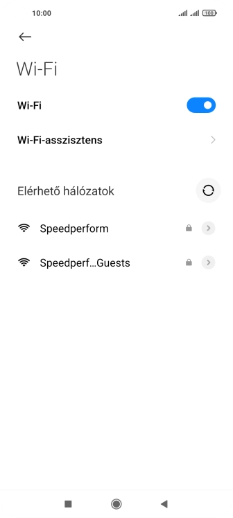 Válaszd ki a kívánt Wi-Fi hálózatot.