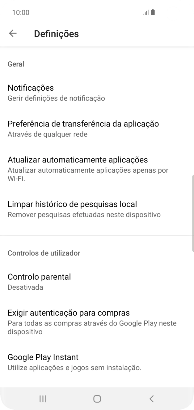 Prima Atualizar automaticamente aplicações.