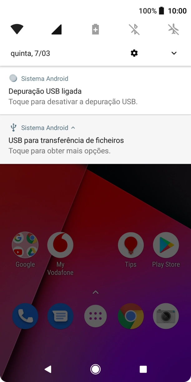 Prima Toque para obter mais opções..