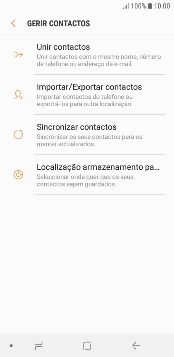 Prima Importar/Exportar contactos.