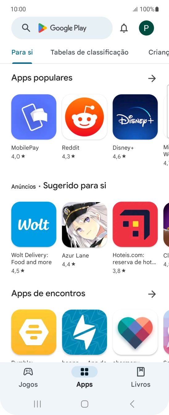 Prima o ícone de perfil.