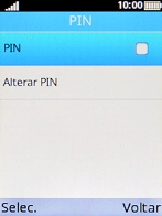 Escolha PIN para ativar ou desativar a função.