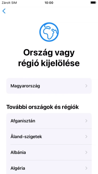 Válaszd ki a kívánt országot vagy régiót.