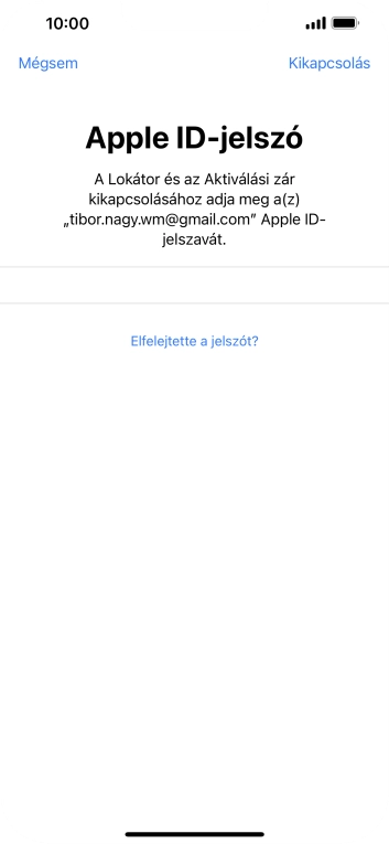 Válaszd a Kikapcsolás lehetőséget.