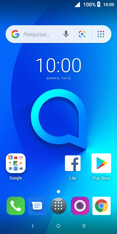 Quando o ícone de bateria em carregamento for mostrado no ecrã, a bateria está em carregamento.