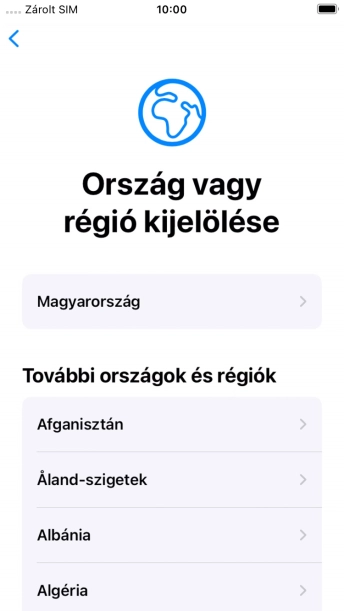 Válaszd ki a kívánt országot vagy régiót.