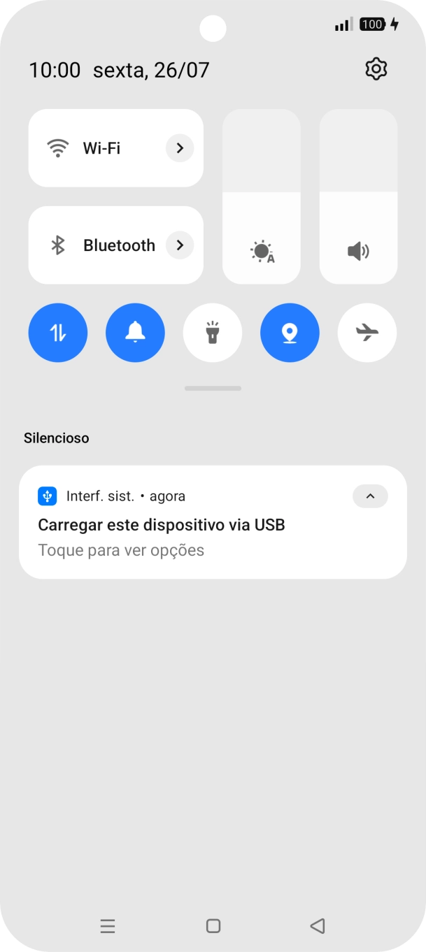 Prima Toque para ver opções.