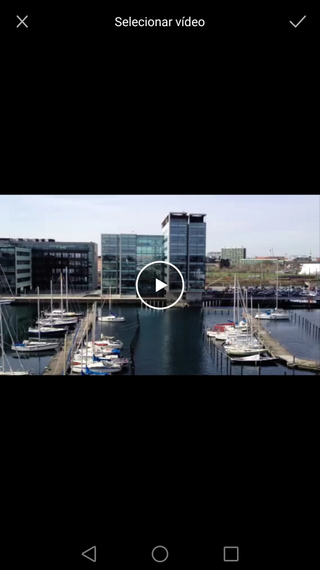 Prima o ícone para aceitar.