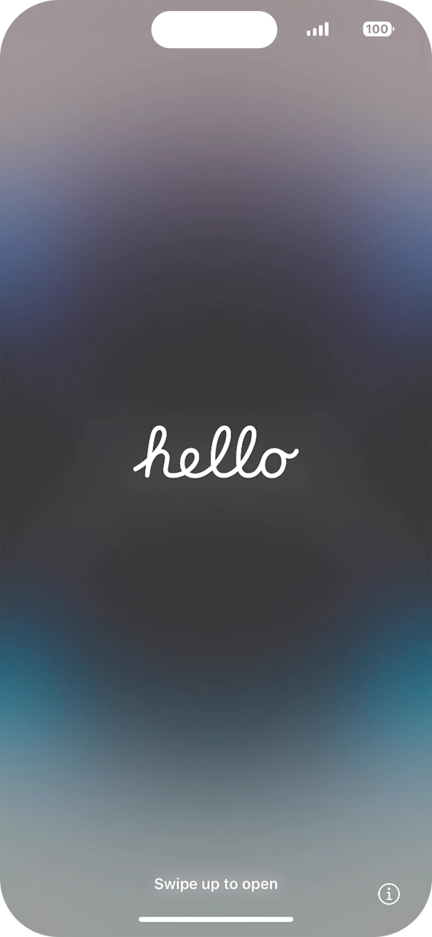 Deslize o dedo para cima a partir da base do ecrã.