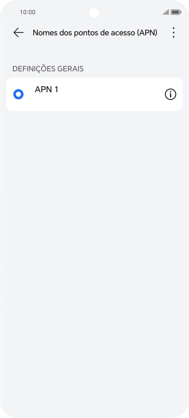 Prima o ícone de menu.