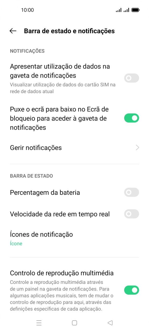 Prima Gerir notificações.