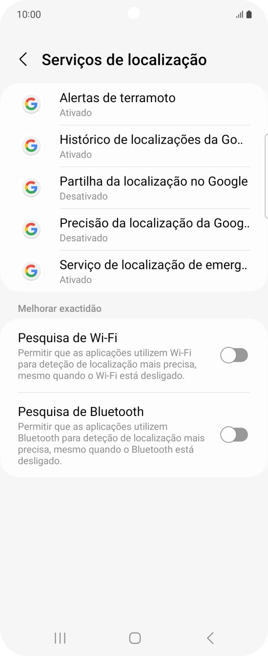 Prima Precisão da localização da Goog...