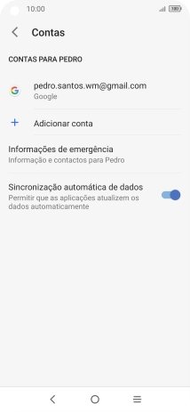 Prima a conta pretendida.