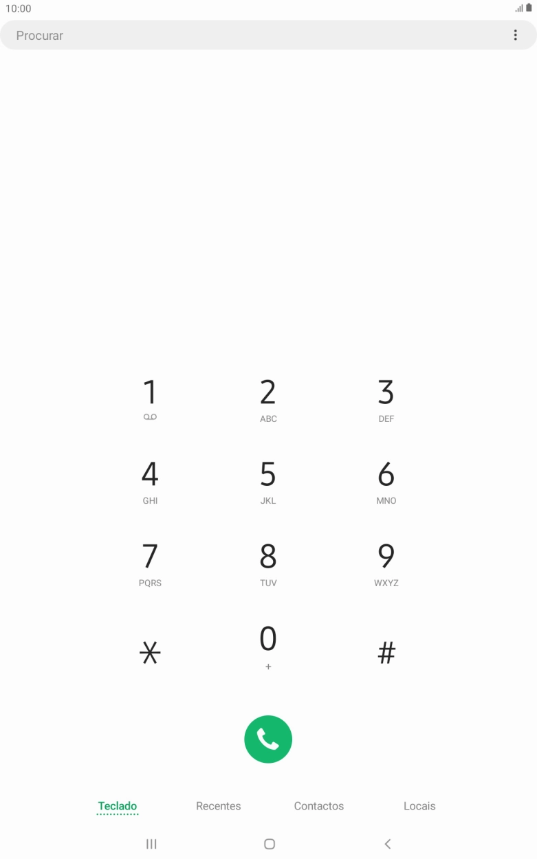 Prima o ícone de menu.