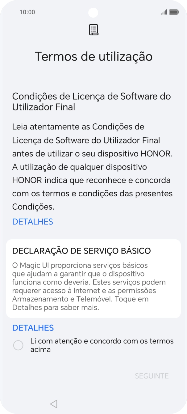 Prima o campo para a selecionar.