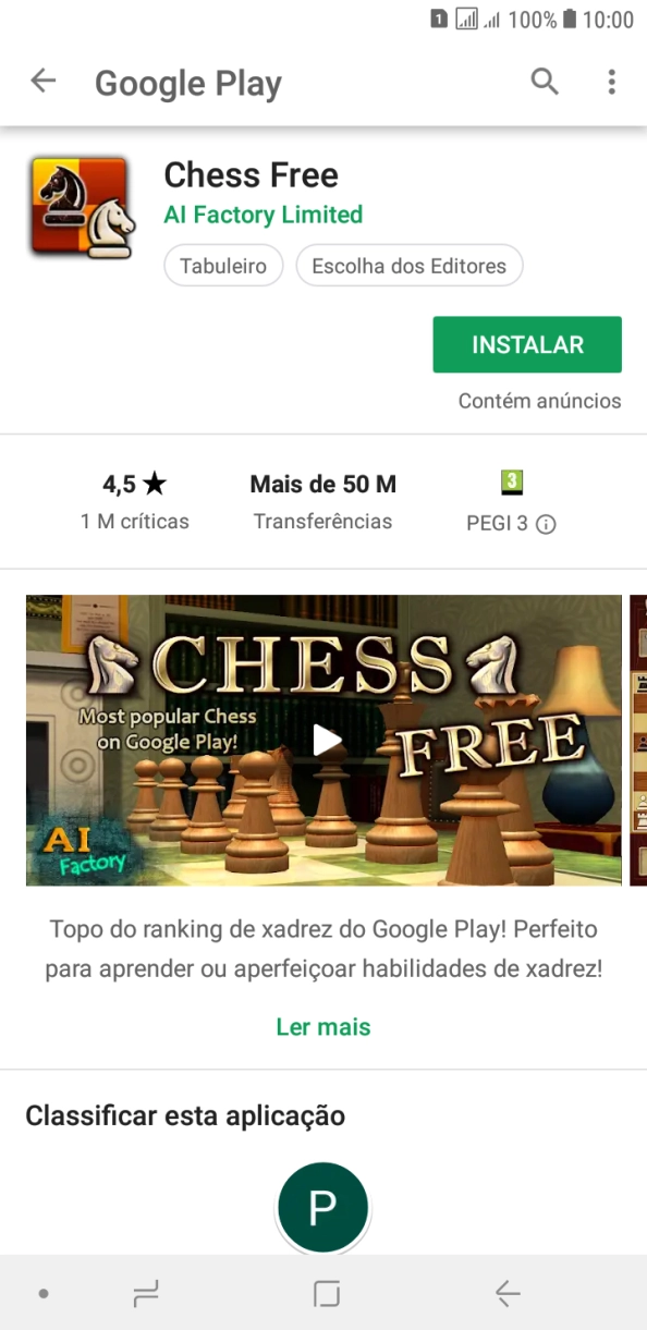 Prima INSTALAR e siga as indicações no ecrã para instalar a app.