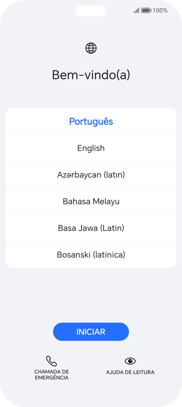 Prima o idioma pretendido.
