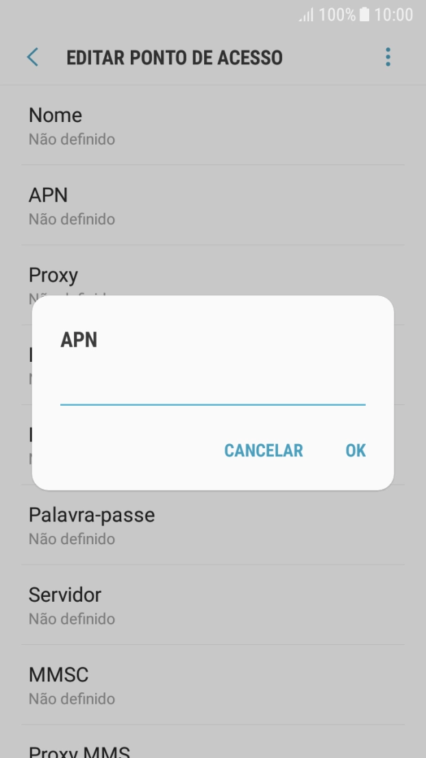 Introduza net2.vodafone.pt e prima OK.