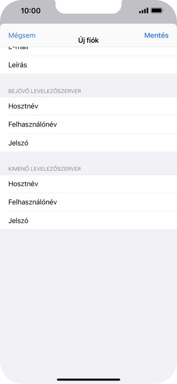 Válaszd a Mentés lehetőséget. Beállította a rendszer az e-mail-fiókodat. Amennyiben további beállításokat kívánsz alkalmazni a bejövő és kimenő szerverhez, az alábbi lépésekkel folytasd.