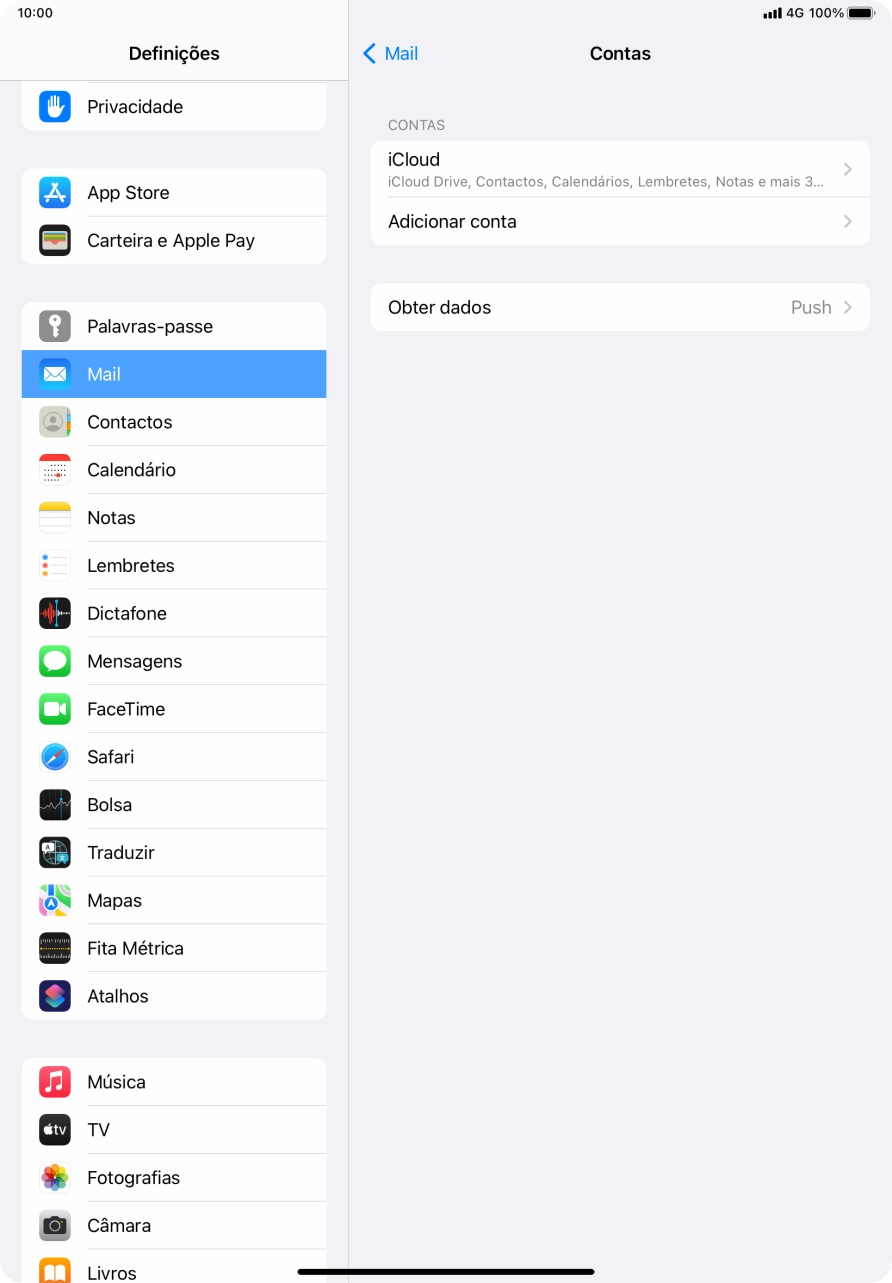 Prima Adicionar conta.