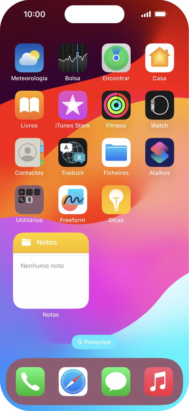 Se utilizar uma pilha de widgets: Deslize o dedo para cima ou para baixo na pilha para escolher o widget pretendido.