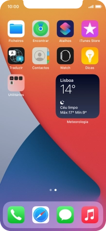Se utilizar uma pilha de widgets: Deslize o dedo para cima ou para baixo na pilha para escolher o widget pretendido.