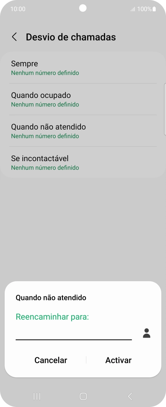 Introduza 123 e prima Activar.