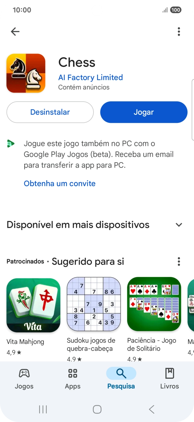 Prima a tecla de início para terminar e voltar ao ecrã inicial.