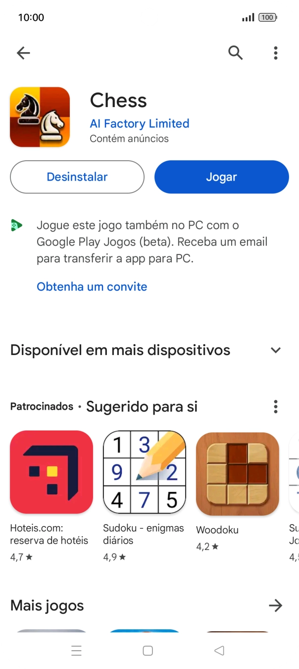 Prima a tecla de início para terminar e voltar ao ecrã inicial.