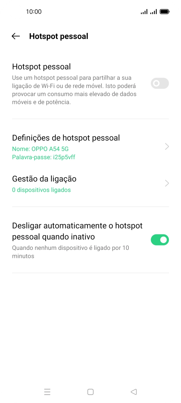Prima Definições de hotspot pessoal.