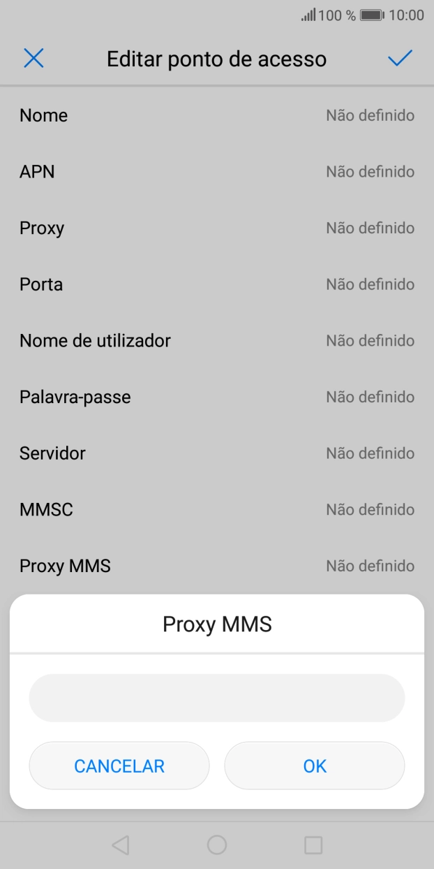 Introduza iproxy.vodafone.pt e prima OK.