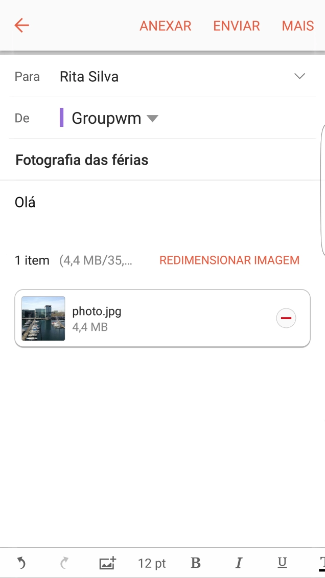 Prima ENVIAR quando terminar de escrever o seu e-mail.