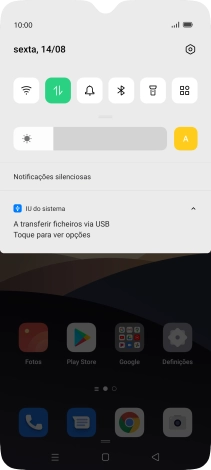 Prima Toque para ver opções.