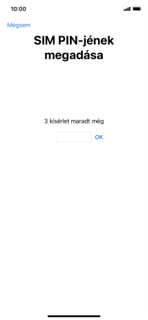 Amennyiben a SIM-kártyád zárolva van, írd be a PIN-kódodat, és válaszd az OK lehetőséget.