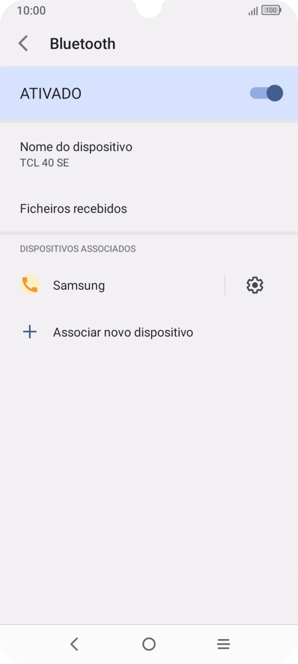 Prima a tecla de início para terminar e voltar ao ecrã inicial.