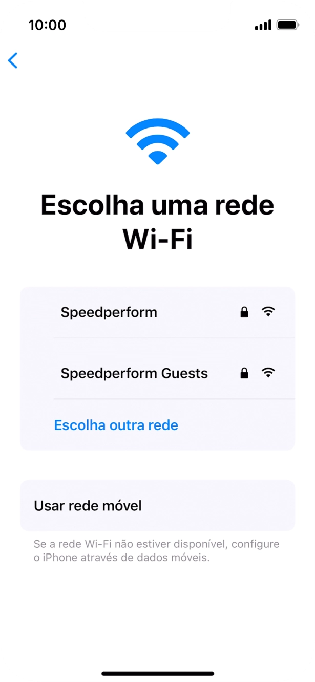 Prima a rede Wi-Fi pretendida.