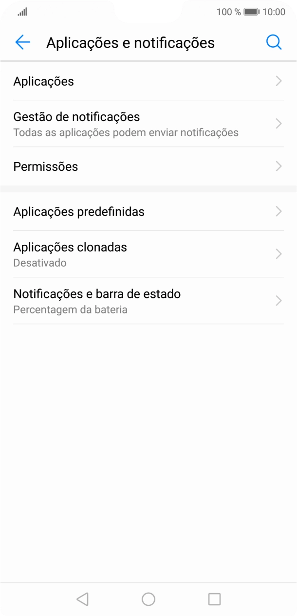 Prima Gestão de notificações.