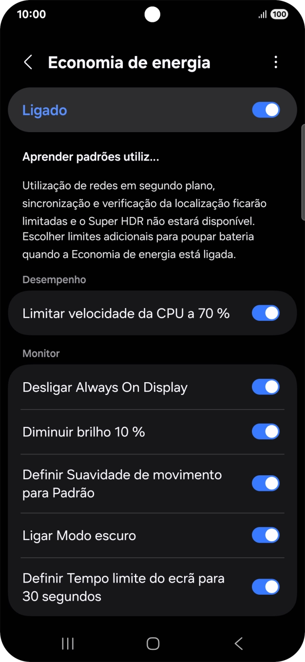 Prima a tecla de início para terminar e voltar ao ecrã inicial.